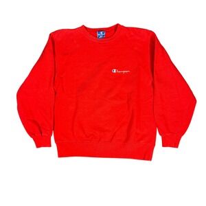 Vintage Champion Crewneck Sweatshirt Red‎ M/L Made in USA Classic Logo